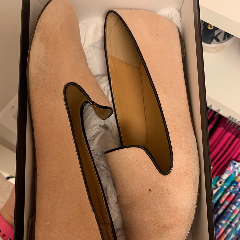JCrew Factory Tan Suede Loafers 10